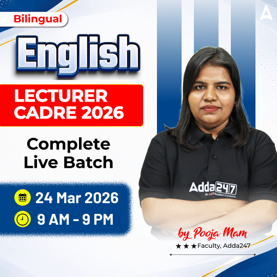 English Lecturer Cadre 2026 Complete Live Batch | Bilingual | Online Live Classes by Adda 247