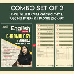 Combo Set of 2 English Literature Chronology & UGC NET Paper - I & II Charts (English Printed Edition) By Adda247