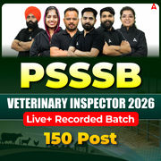 PSSSB VETERINARY INSPECTOR 2026 Live+ recorded Batch | 150 Post | Bilingual | Online Live Classes by Adda 247