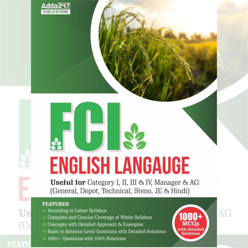 FCI English Language for Category I, II, III & IV, Manager & AG(English Printed Edition) by Adda247