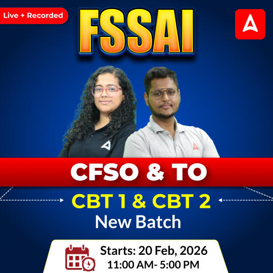 FSSAI CFSO (Central Food Safety officer) & TO (Technical Officer) CBT Stage 1 & 2 New Batch | Hinglish | Online Live + Recorded Classes By Adda247