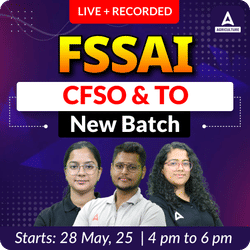 FSSAI CFSO (Central Food Safety officer) & TO ( Technical Officer) New Batch | Hinglish | Online Live + Recorded Classes By Adda247