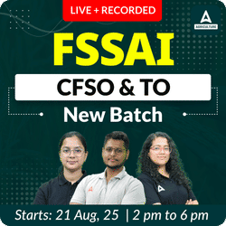 FSSAI CFSO (Central Food Safety officer) & TO ( Technical Officer) New Batch | Hinglish | Online Live + Recorded Classes By Adda247