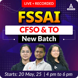FSSAI CFSO (Central Food Safety officer) & TO ( Technical Officer) New Batch | Hinglish | Online Live + Recorded Classes By Adda247