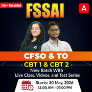 FSSAI CFSO (Central Food Safety officer) & TO (Technical Officer) CBT 1 & CBT 2 New Batch | Hinglish | Online Live Classes By Adda247