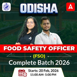 Odisha Food Safety Officer (FSO) 2026 Complete Batch | Hinglish | Online Live + Recorded Classes By Adda247