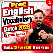 Free English Vocabulary Batch 2026 By Rohit Sain Sir | Bilingual | Online Live Classes by Adda 247