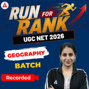 RUN FOR RANK I UGC NET 2026 GEOGRAPHY BATCH | RECORDED CLASSES BY ADDA 247