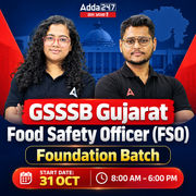 GSSSB Gujarat Food Safety Officer (FSO) Complete Batch Live + Recorded Classes By Adda247