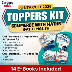 CUET TOPPERS KIT Commerce Domain (English + GAT + Commerce with Mathematics) | E-Books By Careers Adda