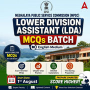 MEGHALAYA PUBLIC SERVICE COMMISSION (MPSC) | LOWER DIVISION ASSISTANT (LDA) | MCQs BATCH | ENGLISH MEDIUM | Online Live Classes by Adda 247