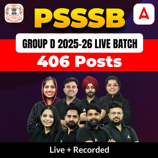 PSSSB Group D 2025-26 Live Batch | 406 Posts | Bilingual | Online Live Classes by Adda 247