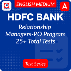 HDFC Bank "Relationship Managers-PO Program" Mock Test Series