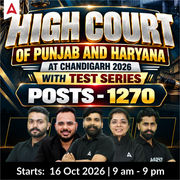 HIGH COURT OF PUNJAB & HARYANA AT CHANDIGARH 2026 WITH TEST SERIES | POST 1270 | Online Live Classes by Adda 247