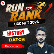 RUN FOR RANK I UGC NET 2026 HISTORY BATCH | RECORDED CLASSES BY ADDA 247