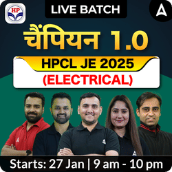 Champion 1.0 - HPCL JE  (Electrical) New Batch for 2025 | Hinglish | Online Live Classes by Adda 247