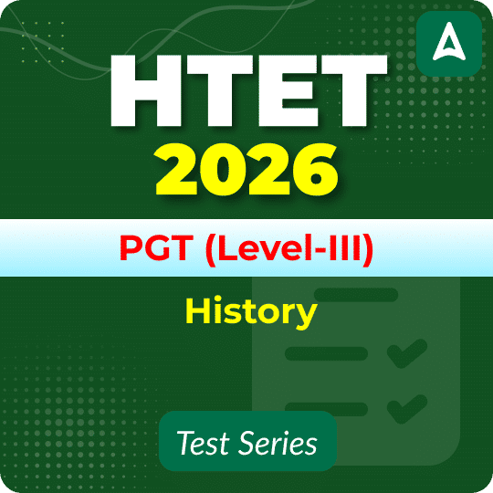 HTET PGT History (Level-III) 2026 Mock Test