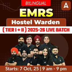 EMRS Hostel Warden ( Tier I + II ) 2025-26 Live Batch | Bilingual | Online Live Classes by Adda 247