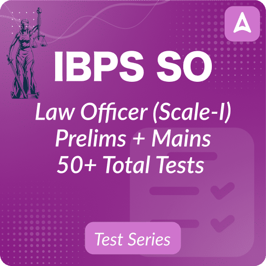 IBPS SO Law Officer 2025 Mock Test