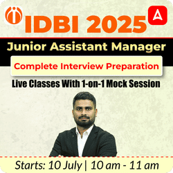 IDBI 2025 - Junior Assistant Manager | Complete Interview Preparation | Live Classes With 1-on-1 Mock Session By Adda 247