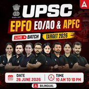 UPSC UPSC EPFO EO/AO & APFC | Live Batch | Target 2026 | Online Live Classes by Adda 247