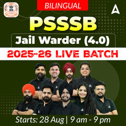 PSSSB Jail Warder (4.0) 2025-26 Live Batch | Bilingual | Online Live Classes by Adda 247