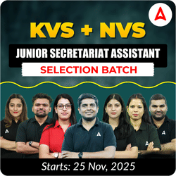 KVS + NVS | Selection Batch | Junior Secretariat Assistant 2025-26 | Online Live Classes by Adda247