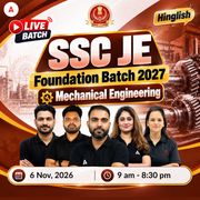 SSC JE Foundation Batch Mechanical Engineering 2027 | Live Batch + Test Series + eBooks | Hinglish Online Live Classes By Adda247
