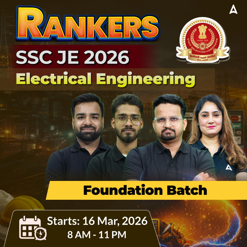 Rankers : SSC JE Electrical Engineering 2026 | Complete Batch +Test Series + eBooks | Hinglish | Online Live+Recorded Classes By Adda247