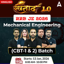 शंखनाद 1.0 (Returns) : RRB JE Mechanical Engineering 2025 | CBT (1 & 2) Complete Batch + Test Series + eBooks | Online Live Classes by Adda 247