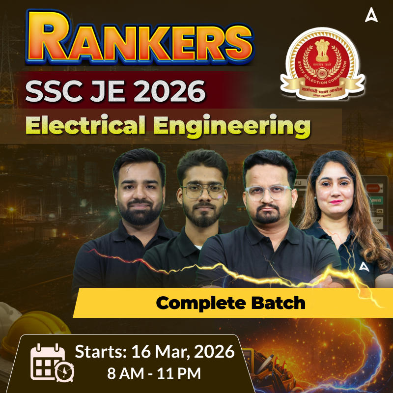Rankers : SSC JE Electrical Engineering 2026 | Complete Batch +Test Series + eBooks | Hinglish | Online Live+Recorded Classes By Adda247