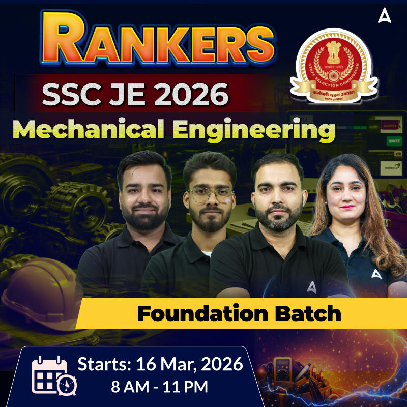 Rankers : SSC JE Mechanical Engineering 2026 | Complete Batch( Live + Recorded) + Test Series + eBooks | Hinglish Online Live Classes By Adda247