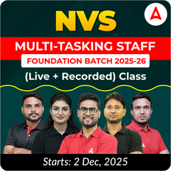 NVS Tier-1 (Multi-Tasking Staff) Foundation Batch 2025-26 | Hinglish | Online (Live + Recorded) Class By Adda247