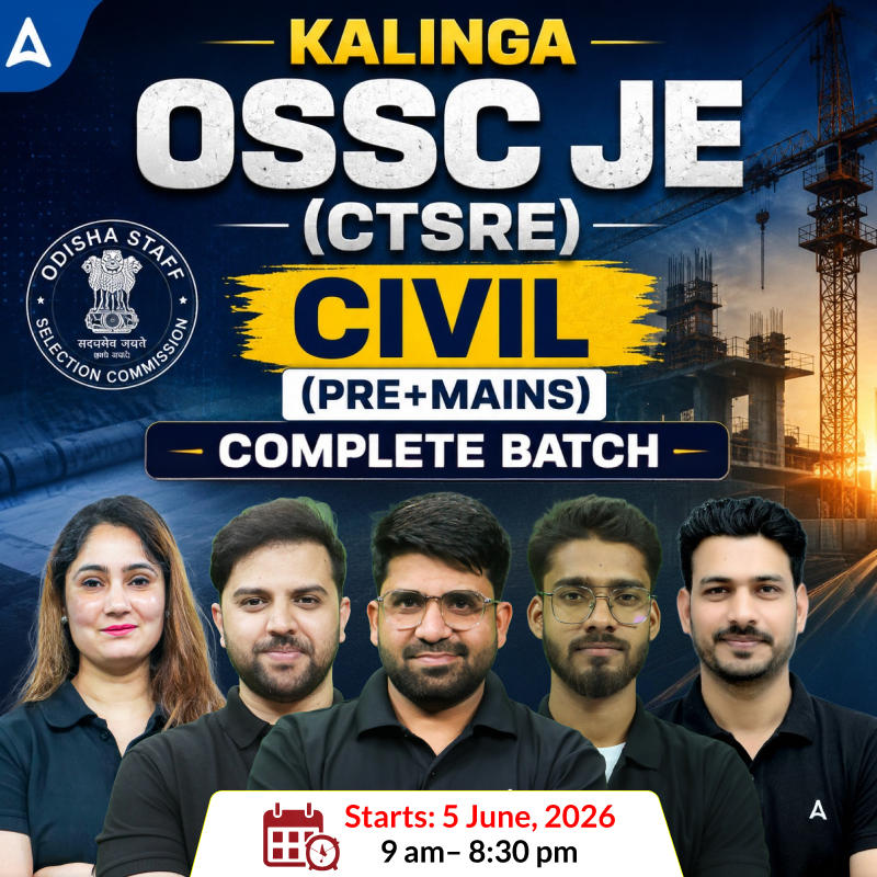 Kalinga - OSSC JE (CTSRE) Civil Engineering 2026 | Complete Batch (Pre + Mains) |  Online Live Classes By Adda247