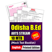 Odisha B.Ed. Entrance Exam (Arts Stream) 10 Mock Test Booklet (English Printed Edition) by Adda247