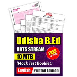 Odisha B.Ed. Entrance Exam (Arts Stream) 10 Mock Test Booklet (English Printed Edition) by Adda247