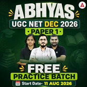 ABHYAS UGC NET DEC 2026 PAPER 1 FREE PRACTICE BATCH | By Adda247