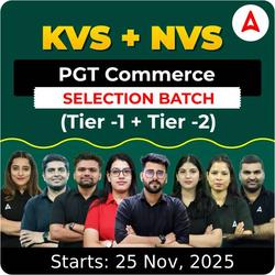 KVS + NVS | Selection Batch | Commerce PGT (Tier -1 + Tier -2) 2025-26 | Online Live Classes by Adda247