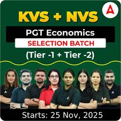 KVS + NVS | Selection Batch |  Economics PGT (Tier -1 + Tier -2) 2025-26 | Online Live Classes by Adda247