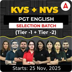 KVS + NVS | Selection Batch | English PGT (Tier -1 + Tier -2) 2025-26 | Online Live Classes by Adda247