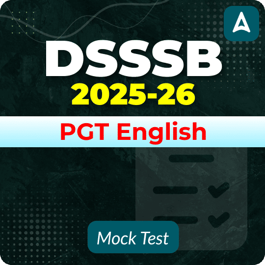 DSSSB PGT English Mock Test 2025-26