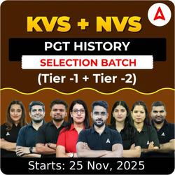 KVS + NVS | Selection Batch | History PGT (Tier -1 + Tier -2) 2025-26 | Online Live Classes by Adda247