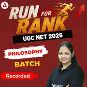 RUN FOR RANK I UGC NET 2026 PHILOSOPHY BATCH | RECORDED CLASSES BY ADDA 247