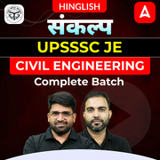 Sankalp - Foundation Batch for UPSSSC JE 2025 Civil Pre-Recorded Classes By Adda247