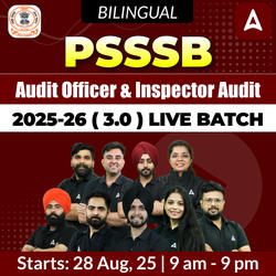 PSSSB Audit officer & inspector Audit 2025-26 ( 2.0 ) Live Batch | Bilingual | Online Live Classes by Adda 247