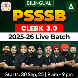 PSSSB Clerk (3.0) 2025-26 Batch | Bilingual | Online Live Classes by Adda 247