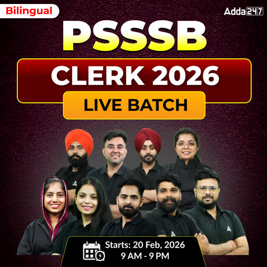 PSSSB Clerk 2026 Live Batch | Bilingual | Online Live Classes by Adda 247