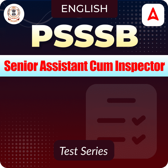 PSSSB Senior Assistant cum Inspector Mock 2025