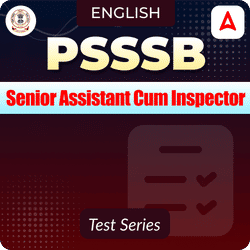 PSSSB Senior Assistant cum Inspector Mock 2025