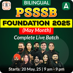 PSSSB Foundation 2025 ( May Month ) Complete Batch| Bilingual | Online Live Class By Adda247
